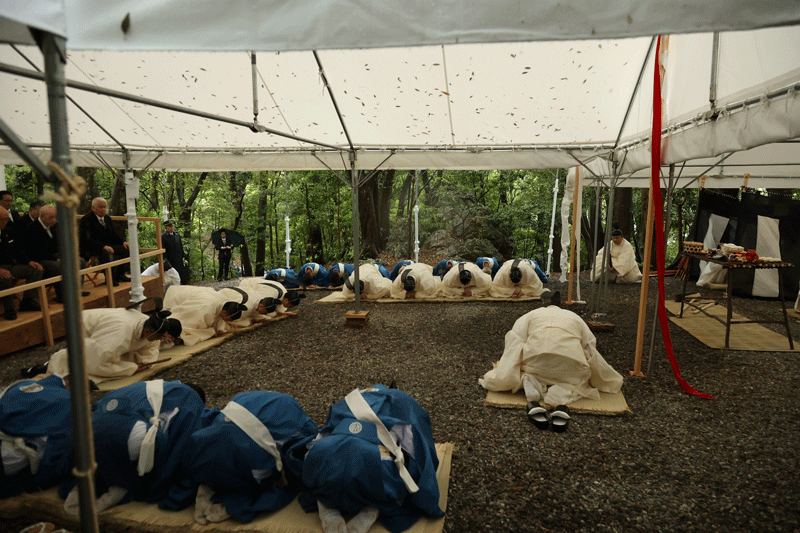 内宮での山口祭（写真提供・神宮司庁）