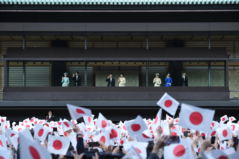 一般参賀での一回目のお出まし