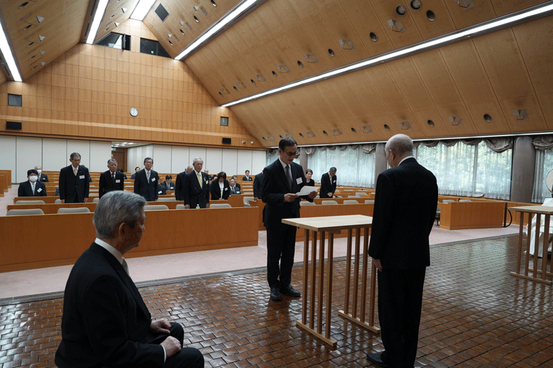 受章者代表の出野泰正氏による謝辞