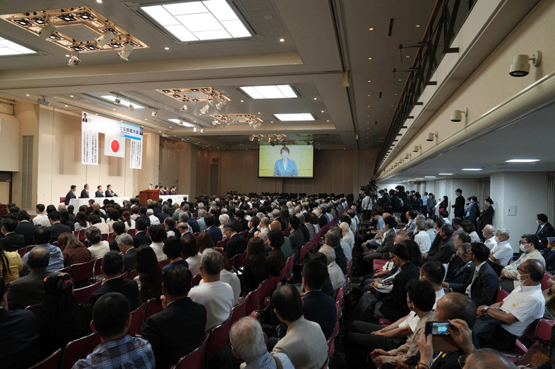 式典では高市総裁がビデオメッセージを