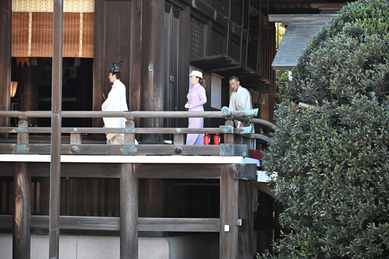 参拝される瑶子女王殿下