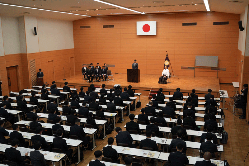参集殿に約170人の会員が参集